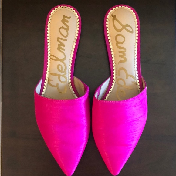 sam edelman pink mules